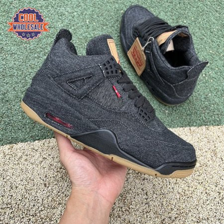 Jordan 4 Retro Levi's Black Men's