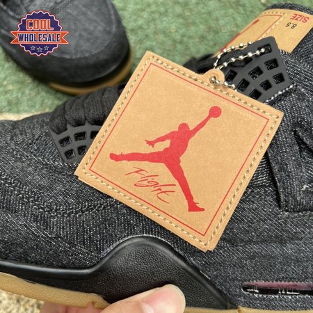 Jordan 4 Retro Levi's Black Men's