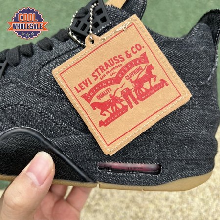 Jordan 4 Retro Levi's Black Men's