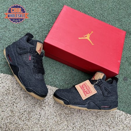 Jordan 4 Retro Levi's Black Men's