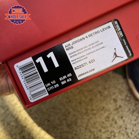 Jordan 4 Retro Levi's Denim Men's