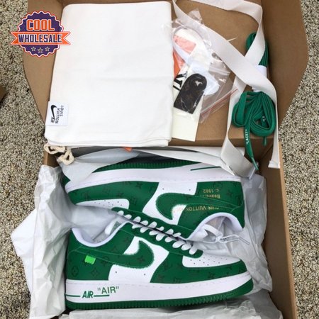 Nike Air Force 1 Low By Virgil Abloh White Green Men's