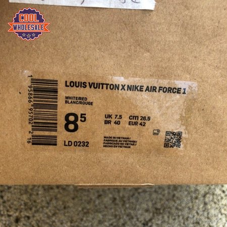 Nike Air Force 1 Low By Virgil Abloh White Red Men's