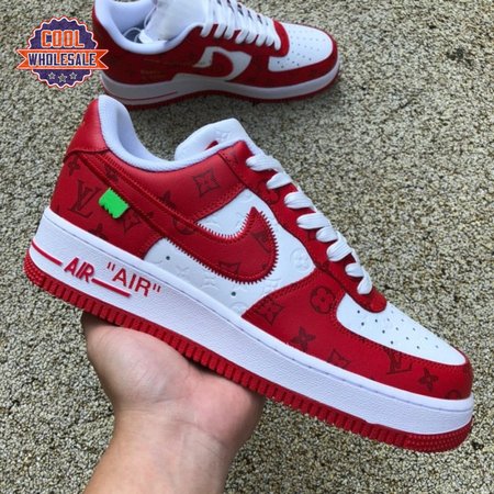 Nike Air Force 1 Low By Virgil Abloh White Red Men's