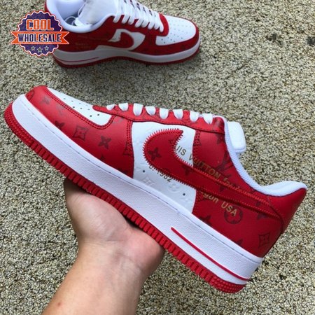 Nike Air Force 1 Low By Virgil Abloh White Red Men's