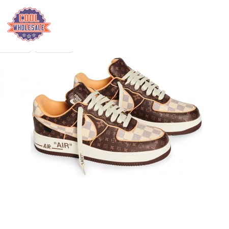 Nike Air Force 1 Low Monogram Brown Damier Azur Unisex