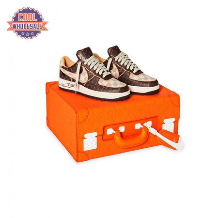 Nike Air Force 1 Low Monogram Brown Damier Azur Unisex
