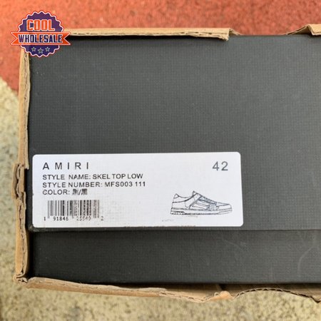 AMIRI Skel Top Low Black White 4-46