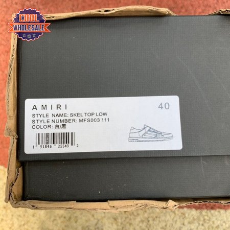 AMIRI Skel Top Low Whtie Black 4-46