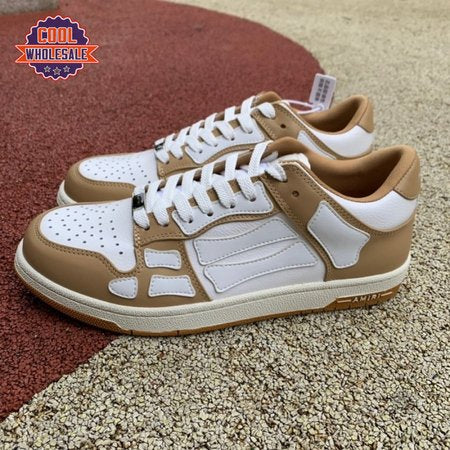 AMIRI Skel Top Low Whtie Brown 4-46