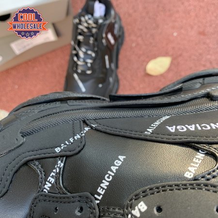 Balenciaga Triple S Logo Black 34-45
