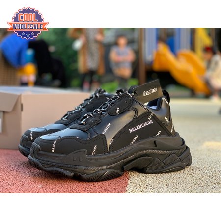 Balenciaga Triple S Logo Black 34-45