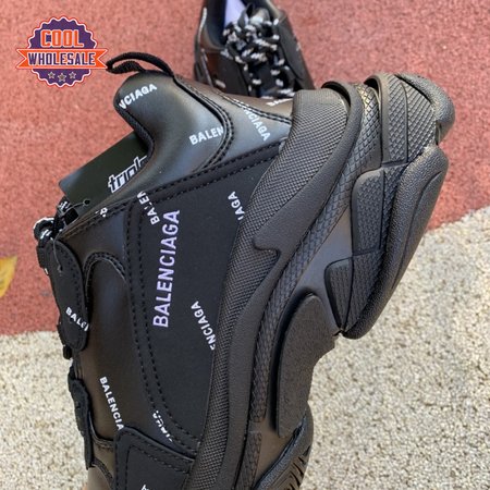 Balenciaga Triple S Logo Black 34-45