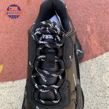 Balenciaga Triple S Logo Black 34-45