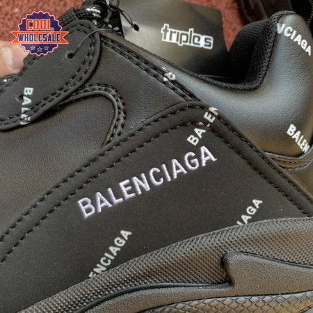 Balenciaga Triple S Logo Black 34-45