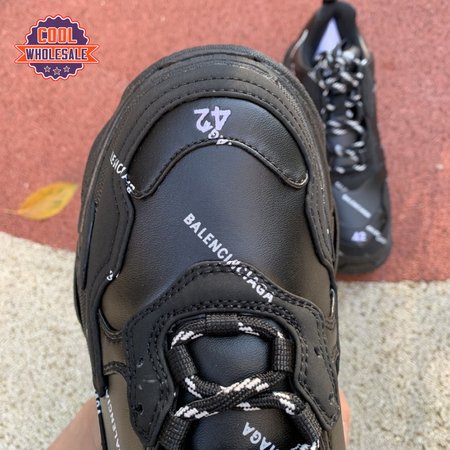 Balenciaga Triple S Logo Black 34-45