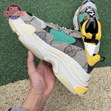 Gucci x Balenciaga The Hacker Project Triple S Beige Green Yellow 35-45