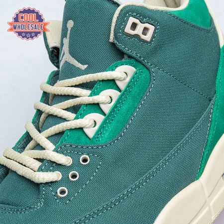 Air Jordan 3 Retro Bicoastal Black Malachite Fossil FZ7974-3 Unisex
