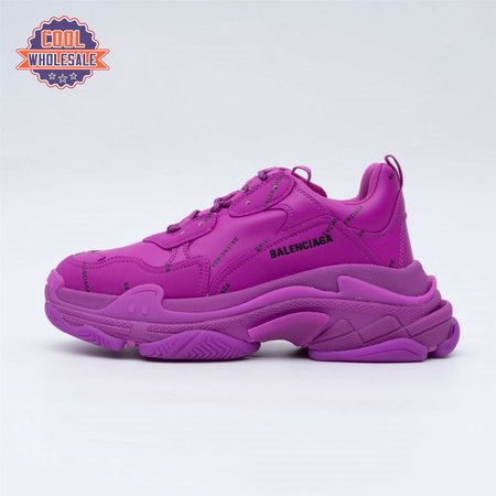 Balenciaga Triple S Allover Logo Purple SIZE: 35-45