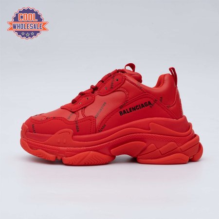 Balenciaga Triple S Allover Logo Red 35-45