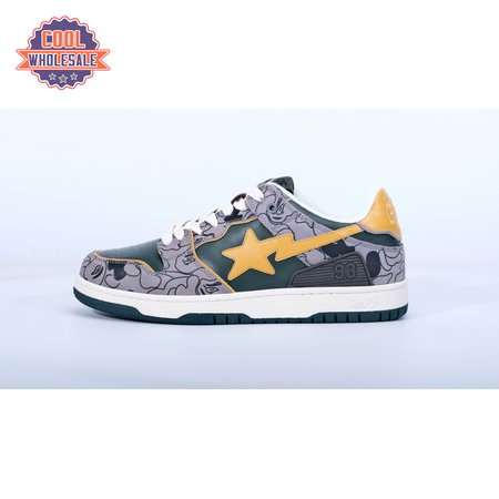 Bape Sk8 Sta Grey Mustard Yellow 4-45