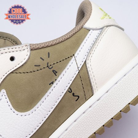 Jordan 1 Retro Low Golf Travis Scott Neutral Olive FZ3124-2 Unisex