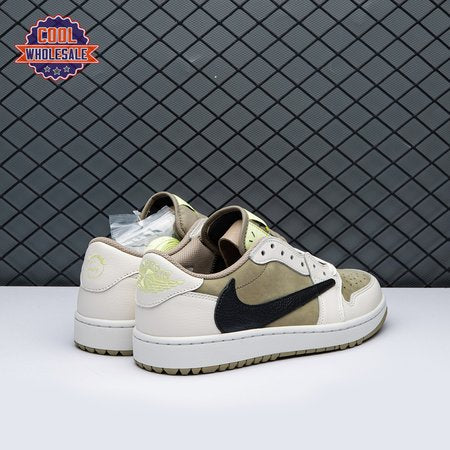 Jordan 1 Retro Low Golf Travis Scott Neutral Olive FZ3124-2 Unisex