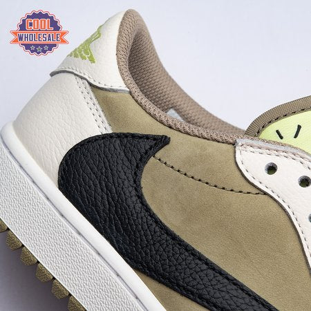 Jordan 1 Retro Low Golf Travis Scott Neutral Olive FZ3124-2 Unisex