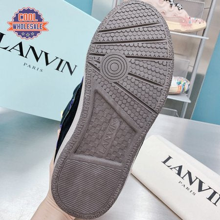 Lanvin Leather Curb Black Purple DRA1-P21B145 35-45