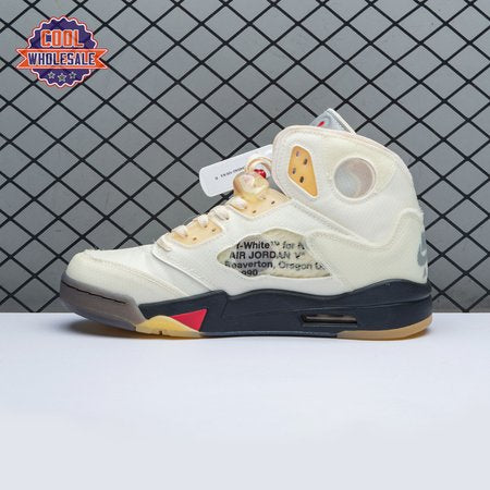 OFF-WHITE x Air Jordan 5 "Sail" Men's