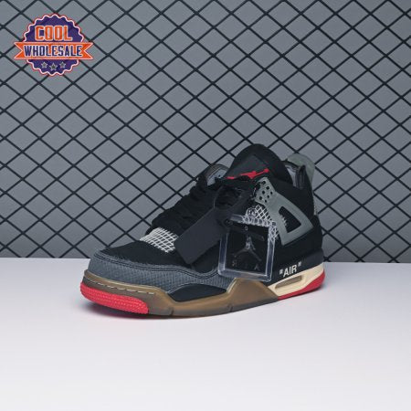 Off-White X Air Jordan 4 Bred CV9388-1 Men's
