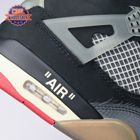 Off-White X Air Jordan 4 Bred CV9388-1 Men's