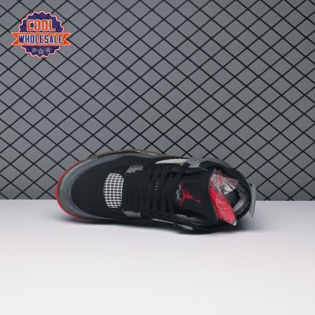 Off-White X Air Jordan 4 Bred CV9388-1 Men's