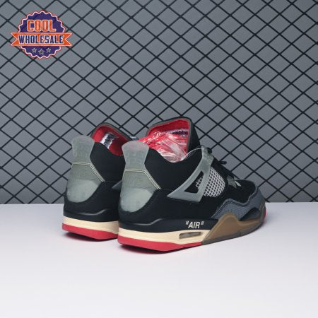 Off-White X Air Jordan 4 Bred CV9388-1 Men's