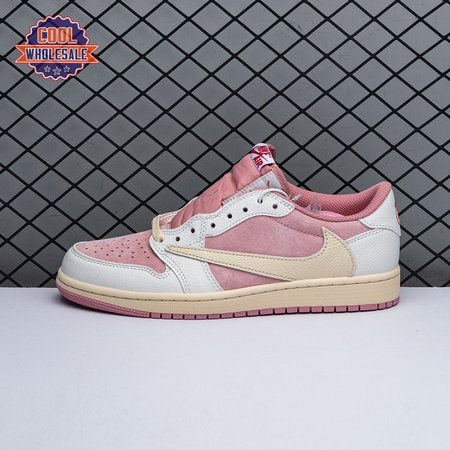 Travis Scott x Air Jordan 1 Low OG Pink Beige Red DM7866-6 Unisex