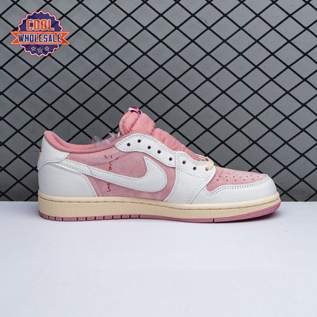 Travis Scott x Air Jordan 1 Low OG Pink Beige Red DM7866-6 Unisex
