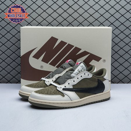 Travis Scott x Air Jordan 1 Low OG Medium Olive DM7866 2 Unisex