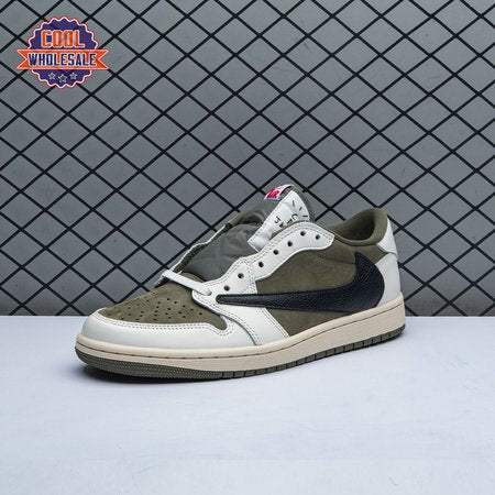 Travis Scott x Air Jordan 1 Low OG Medium Olive DM7866 2 Unisex