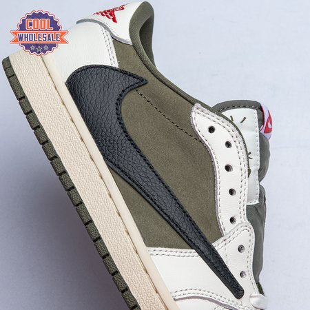 Travis Scott x Air Jordan 1 Low OG Medium Olive DM7866 2 Unisex