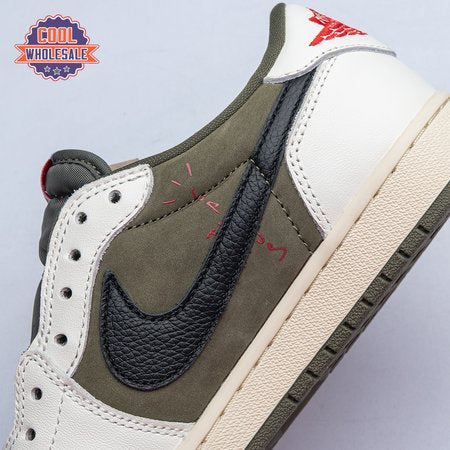 Travis Scott x Air Jordan 1 Low OG Medium Olive DM7866 2 Unisex