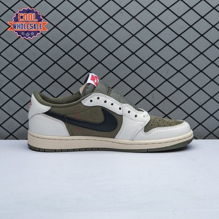 Travis Scott x Air Jordan 1 Low OG Medium Olive DM7866 2 Unisex