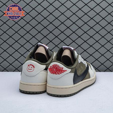 Travis Scott x Air Jordan 1 Low OG Medium Olive DM7866 2 Unisex